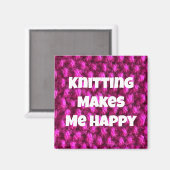 Ik word gelukkig roze getikt magneet (Voorkant / Achterkant)