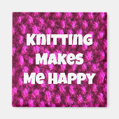 Ik word gelukkig roze getikt magneet (Voorkant)