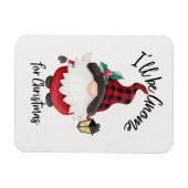 Ik word genoomd voor de kerstvakantiewoordspeling magneet (Horizontaal)