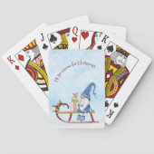 Ik word genoomd voor kerstavond feestdag pokerkaarten (Achterkant)