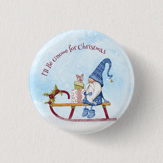 Ik word genoomd voor kerstavond feestdag ronde button 3,2 cm (Voorkant)