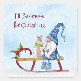 Ik word genoomd voor kerstavond feestdag vierkante sticker