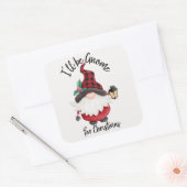 Ik word genoomd voor kerstfeest. vierkante sticker (Envelop)