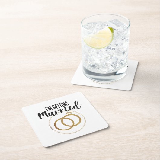 Ik word getrouwd kartonnen onderzetters (Insitu)