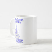 Ik word geweldige van gitaar spelen. blauw koffiemok (Voorkant links)