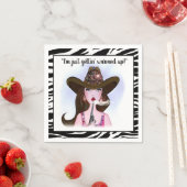 Ik word gewoon opgewarmd. Cowgirl Paper Napkins Servet (Insitu)