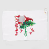Ik word Gnome voor Kerstmis. Golfhanddoek (Horizontaal)