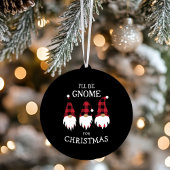 Ik word Gnome voor Kerstmis. Keramisch Ornament