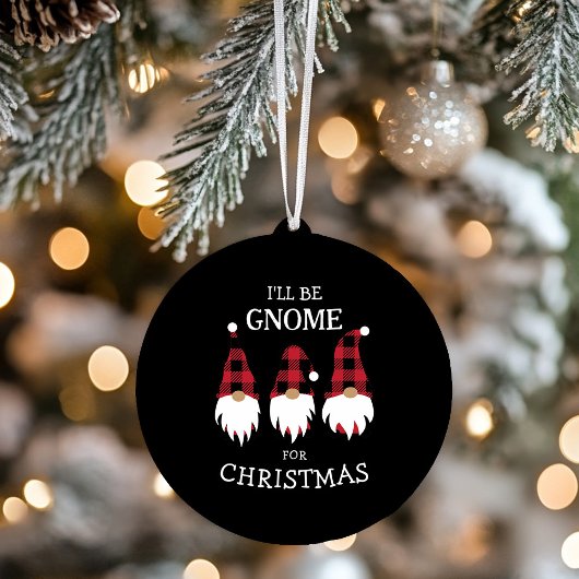 Ik word Gnome voor Kerstmis. Keramisch Ornament