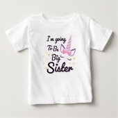 Ik word groot zuster, eenhoorn Baby T-shirt (Voorkant)