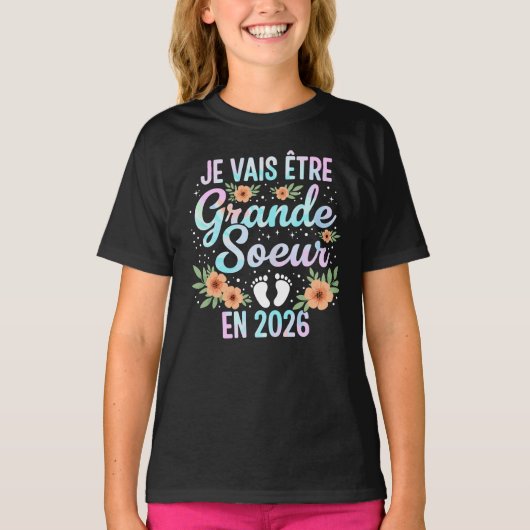 Ik word grote zus 2026 t-shirt (Voorkant)