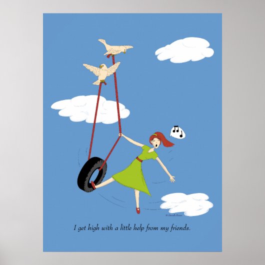 Ik word high met een beetje hulp van mijn vrienden poster (Voorkant)