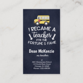 Ik word leraar visitekaartje