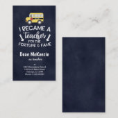 Ik word leraar visitekaartje (Voorkant / Achterkant)