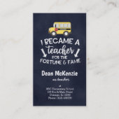 Ik word leraar visitekaartje (Voorkant)