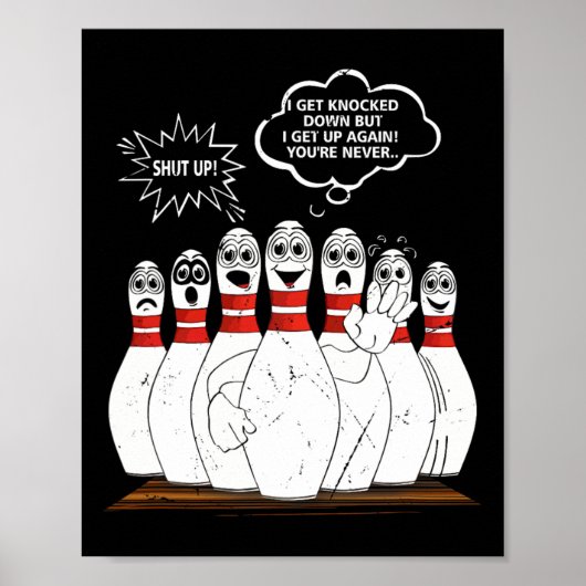 Ik word neergeslagen, maar ik sta weer op. Je bent Poster (Voorkant)