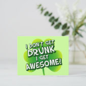 Ik word niet Drink als ik Geweldige word Briefkaart (Staand voorkant)