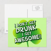 Ik word niet Drink als ik Geweldige word Briefkaart (Voorkant / Achterkant)