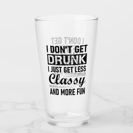 ik word niet drink als ik gewoon minder klastig en glas (Voorkant)