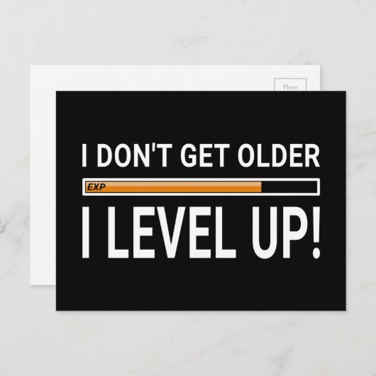 Ik word niet ouder - ik ben hoger. briefkaart (Voorkant / Achterkant)