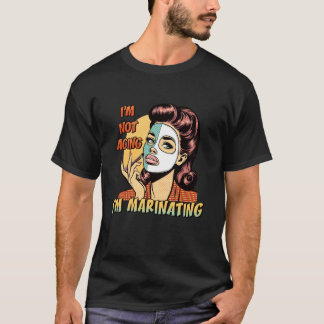 Ik word niet ouder, ik marineer Funny Retro Gezich T-shirt