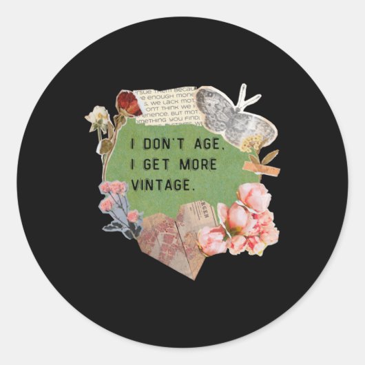 Ik word niet ouder ronde sticker (Voorkant)