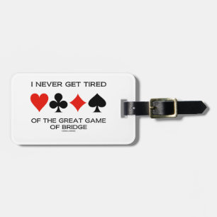 Ik word nooit bang van het grote spel van de brug bagagelabel