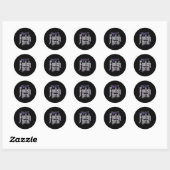 Ik word omringd door dwaze stervelingen Grappig Ha Ronde Sticker (Vel)