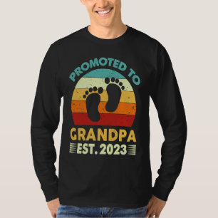 Ik word opa 2023 Bevorderd tot opa 2 T-shirt