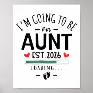Ik word tante 2026 1e Baby zwangerschap Poster
