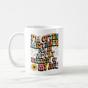 Ik word vaak aangezien voor een volwassene vanwege koffiemok
