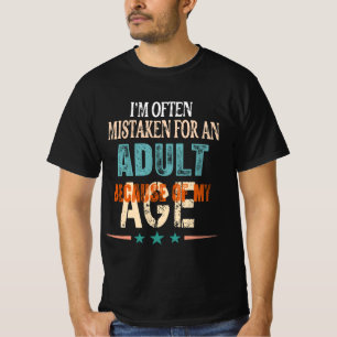 Ik word vaak aangezien voor een volwassene vanwege t-shirt