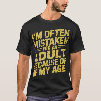 Ik word vaak aangezien voor een volwassene vanwege t-shirt