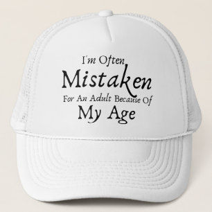 Ik word vaak aangezien voor een volwassene vanwege trucker pet