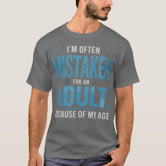 Ik word vaak aangezien voor volwassenenhumor vanwe t-shirt