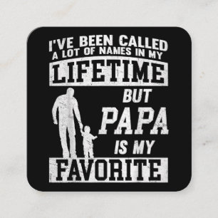 Ik word vaak genoemd, maar papa is van vader vierkante visitekaartje