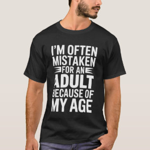 Ik word vaak voor een volwassene aangezien vanwege t-shirt