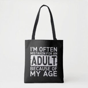 Ik word vaak voor een volwassene aangezien vanwege tote bag