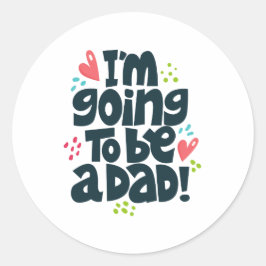 Ik word vader ronde sticker
