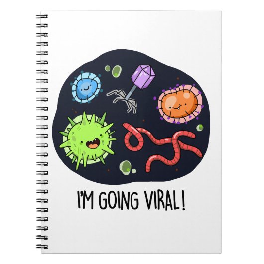Ik word Viraal Grappig Virus Pun  Notitieboek (Voorkant)