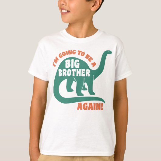 Ik word weer een grote broer Dinosaur T-shirt (Voorkant)