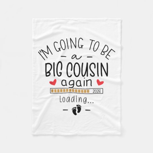 Ik word weer een grote neef in 2026 Baby Annou Fleece Deken (Voorkant)