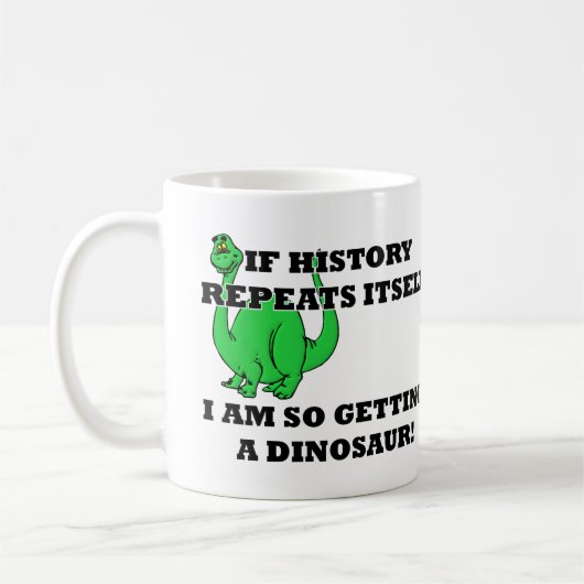 Ik word zo een Grappige Mok van de Dinosaurus (Links)