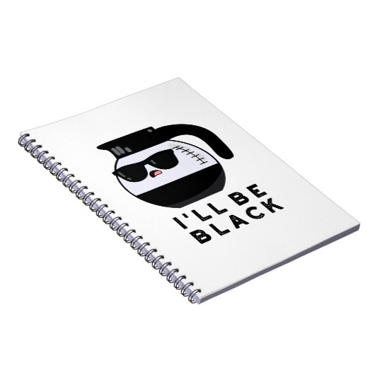 Ik word zwart, grappige koffiebonnetje notitieboek (Rechterzijde)