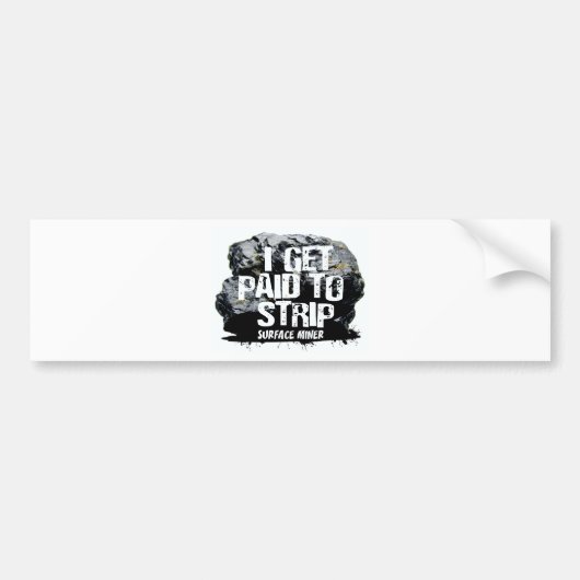 IK WORDT BETAALD AAN STRIP BUMPERSTICKER (Voorkant)