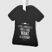 Ik worstel als een meisje grappig ornament (voorkant)