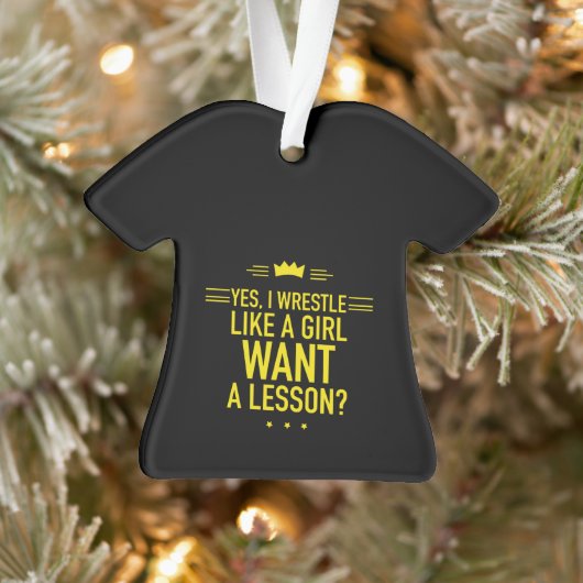 Ik worstel als een meisje ornament (Boom)