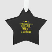 Ik worstel als een meisje ornament (achterkant)