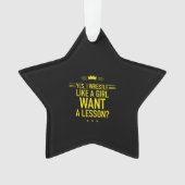 Ik worstel als een meisje ornament (voorkant)