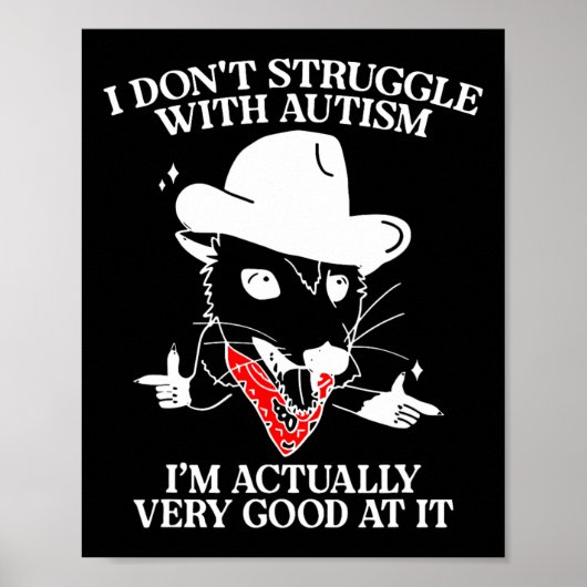 Ik worstel niet met autisme, ik ben eigenlijk heel poster (Voorkant)
